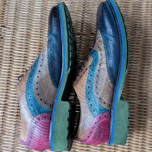 Melvin & Hamilton Colorful Leather Lace-Up Oxford Size 9.5 "Amelie" EUC Women's - Picture 4 of 10